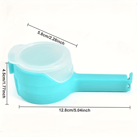 (Pack of 3) Multi Purpose Plastic Dust and Moisture Proof Food Bag Sealing Clips with Dispensing Nozzle for Storing Cereals and More