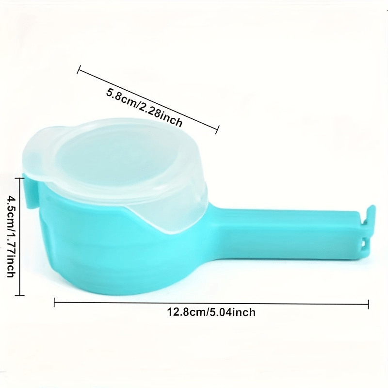 (Pack of 3) Multi Purpose Plastic Dust and Moisture Proof Food Bag Sealing Clips with Dispensing Nozzle for Storing Cereals and More