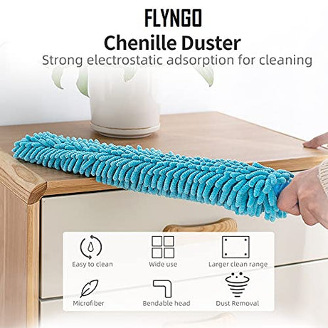 Extendable Micro Fiber Flexible Fan & Ceiling Duster with Long Handle
