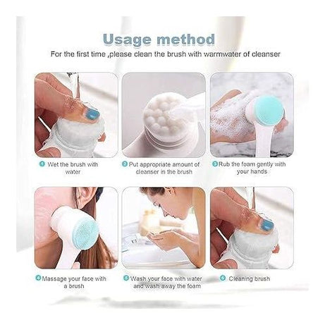 Double Side Cleansing Facial Brush