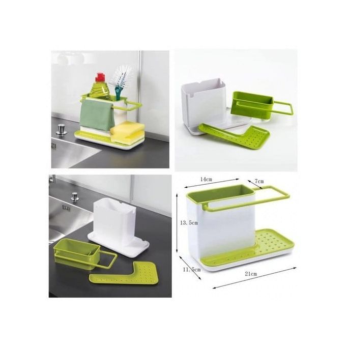 3 in 1 Stand for Kitchen Sink Organizer Dispenser for Dishwasher Liquid with Box