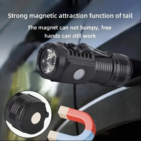 Rechargeable 3 Led Mini Flashlight Emergency Touch Light with Out Magnetic