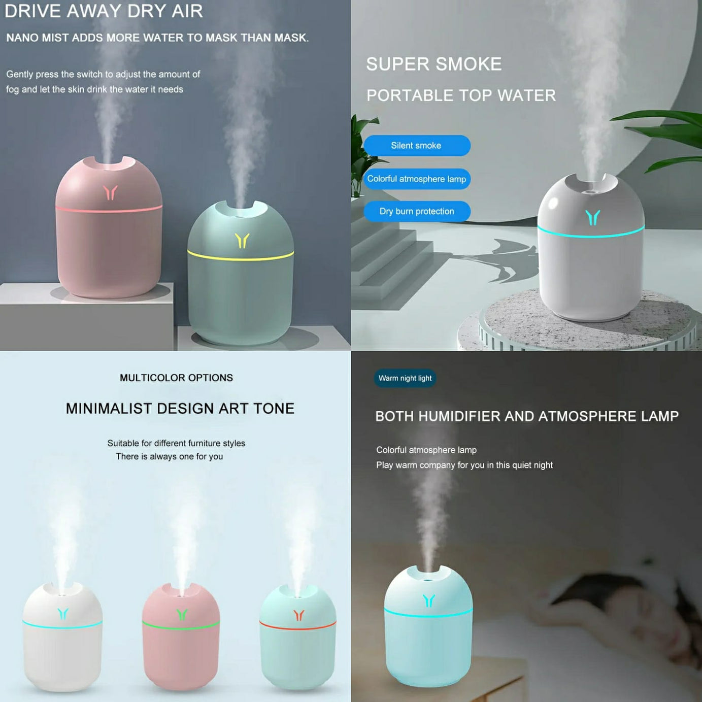Imported High Quality USB Air Humidifiers Diffusers Mist Maker Freshener Rs 1299