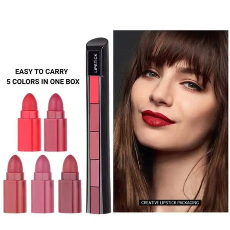 5 in 1 Huda Beauty Makeup Matte Lipsticks Shades For Women