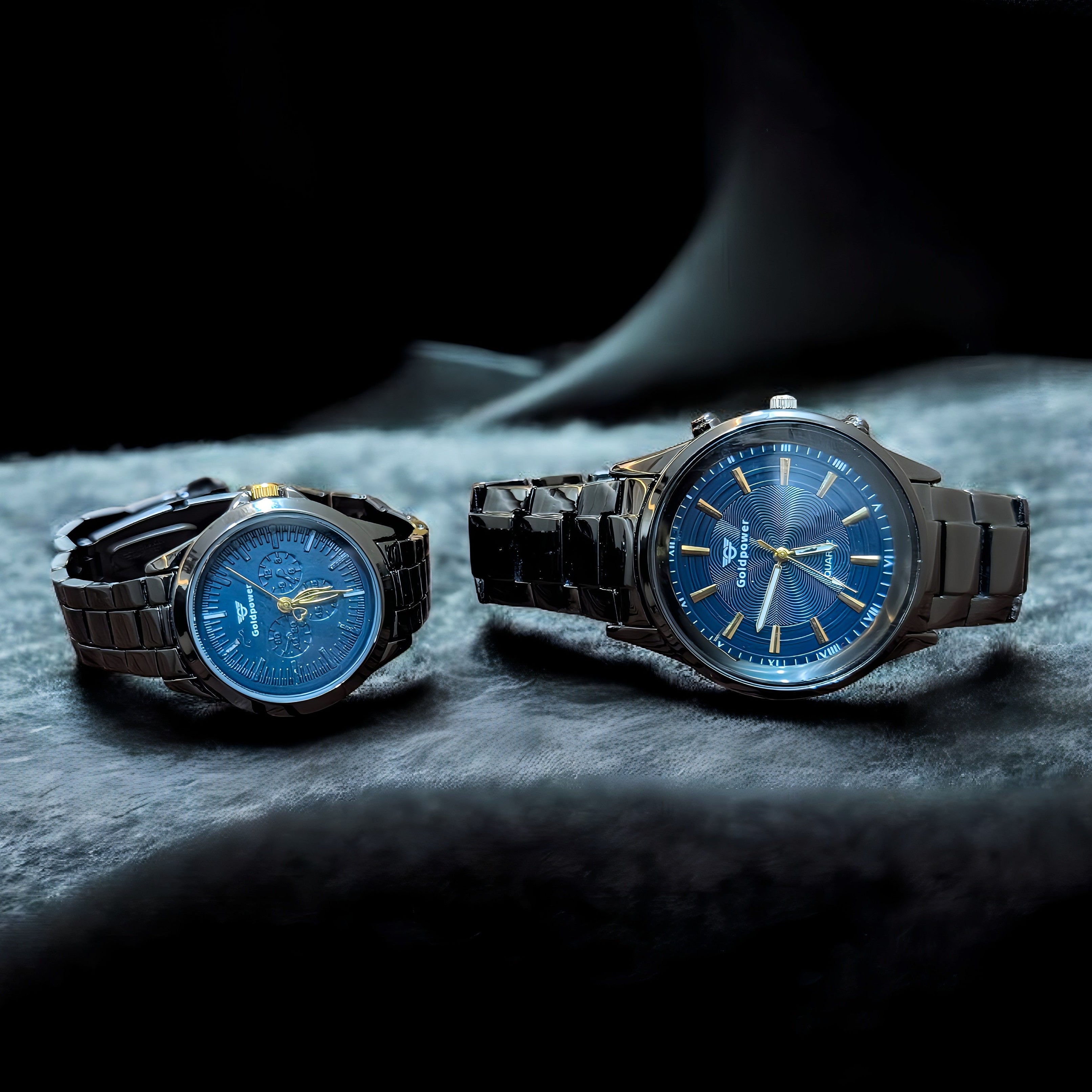 GoldenPower Eternal Blue – Couple Watches Set