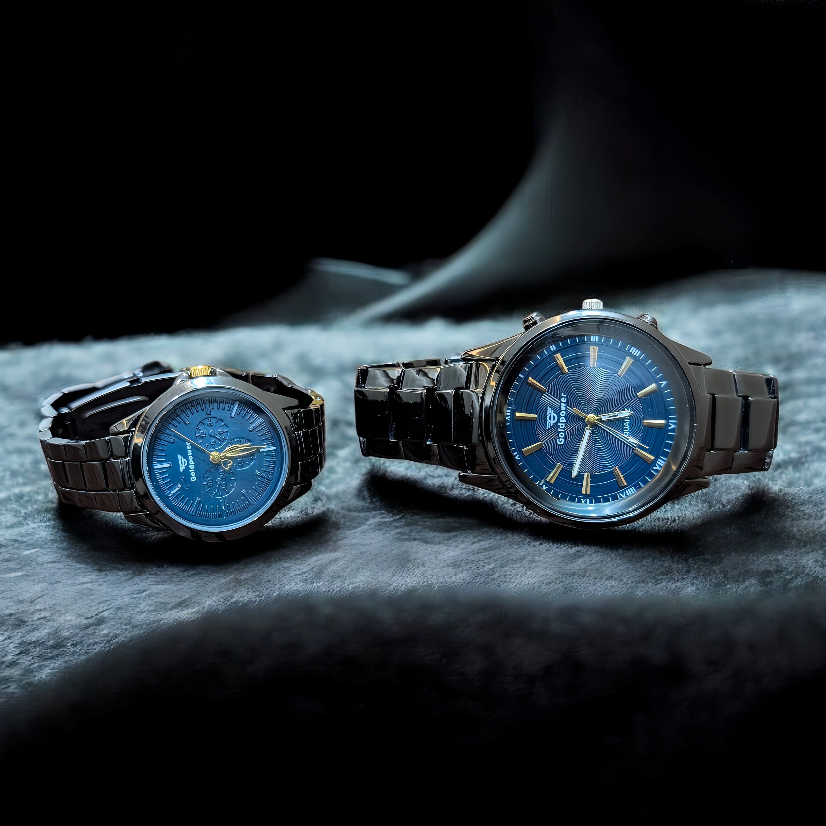 GoldenPower Eternal Blue – Couple Watches Set