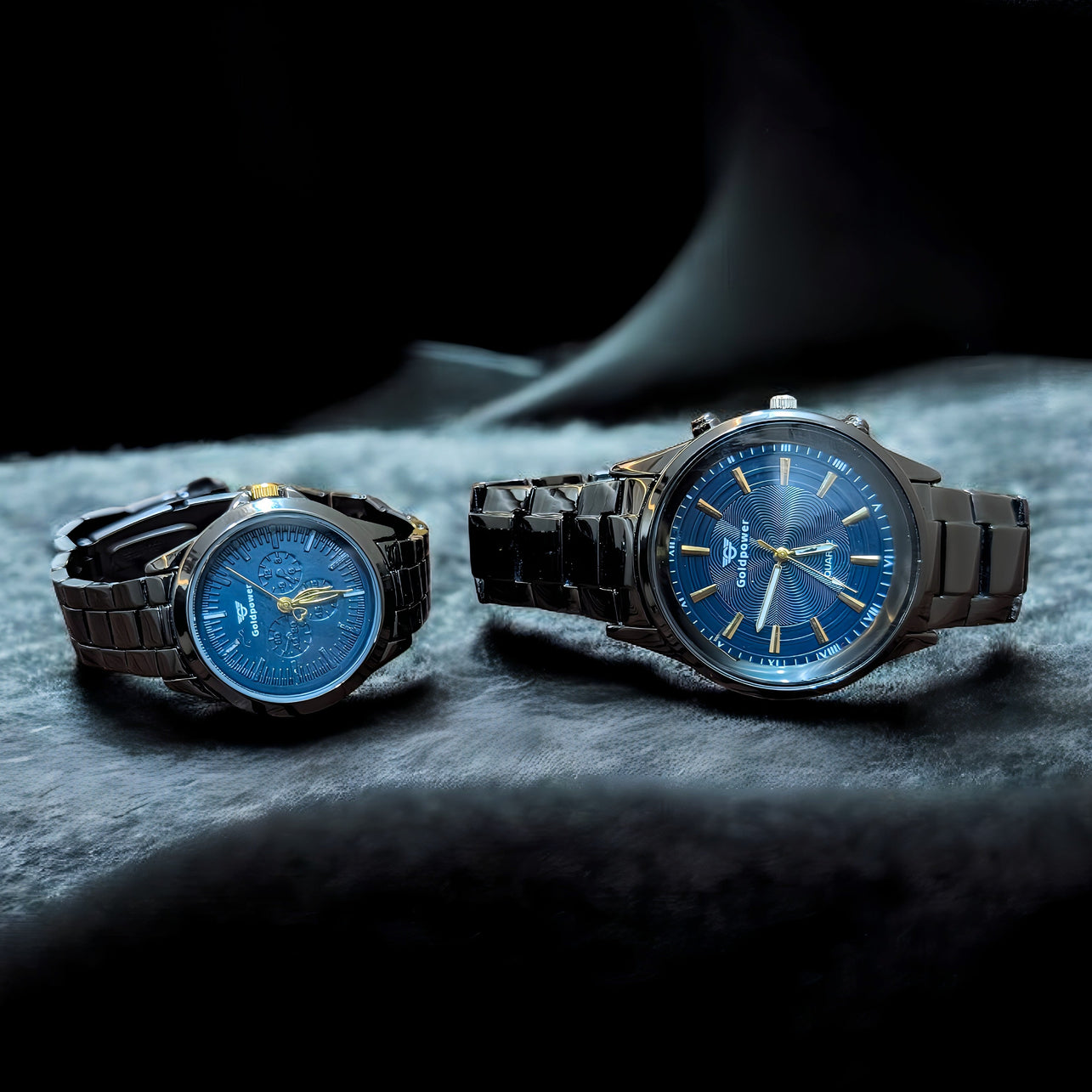 GoldenPower Eternal Blue – Couple Watches Set