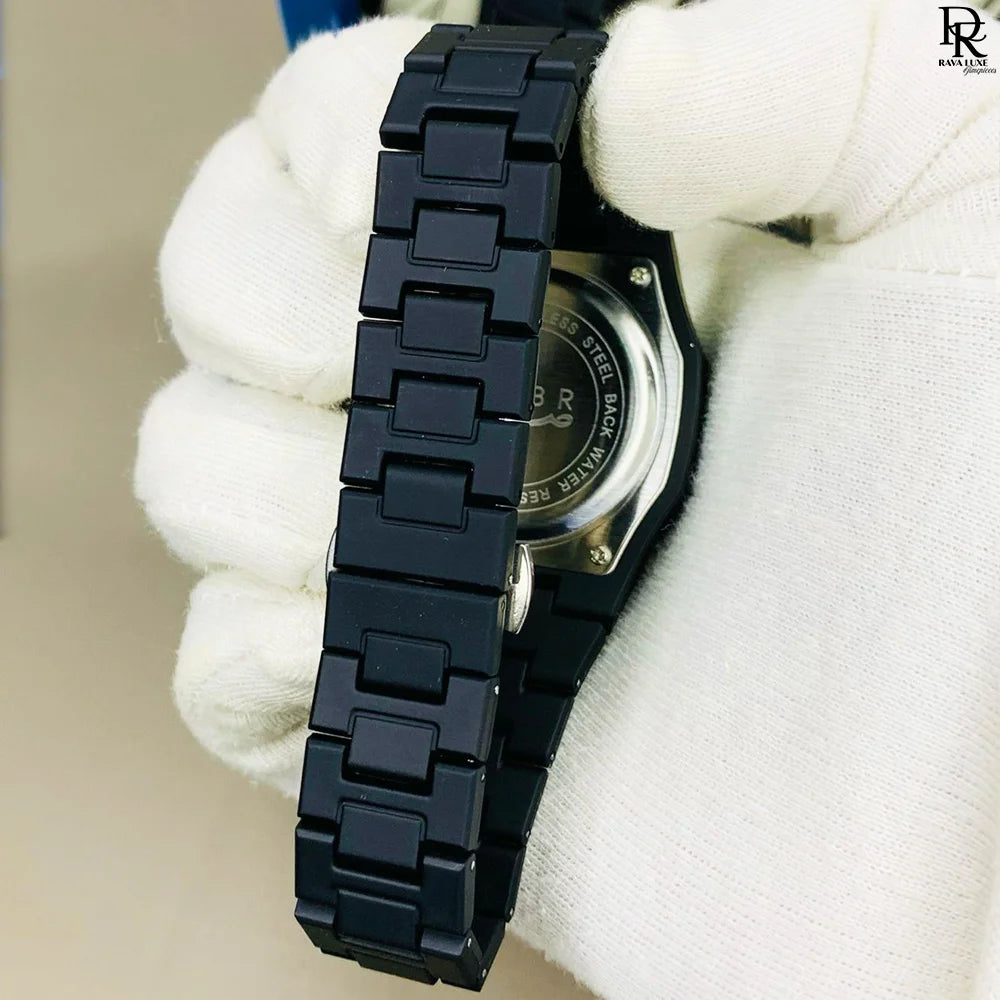 Arabic Aura Watch – Elegant Black Wristwatch with Arabic Numerals