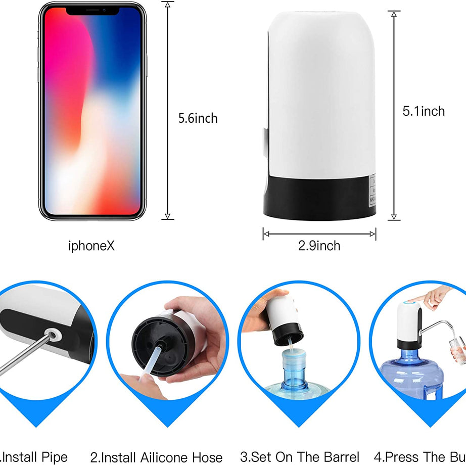 Electric Water Pump Dispenser with USB Auto Charging