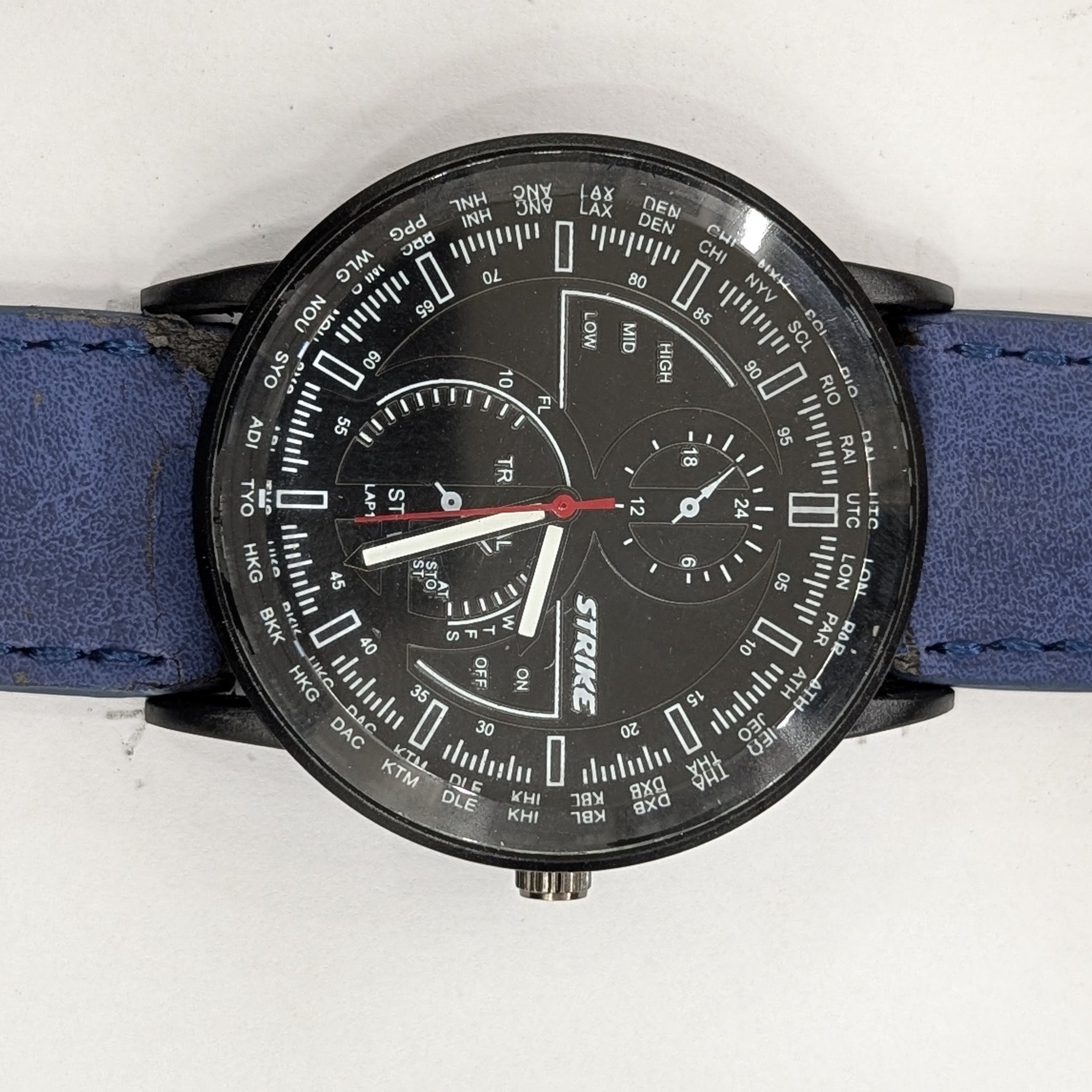 GearLine Dual Strap Gray & Blue Men Watch