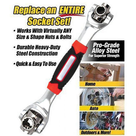 48-In-1 360 Degree Socket Tiger Wrench Spline Bolts Universal Car Repair Tools
