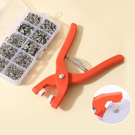 Mega Sale Offer - Imported Metal Snap Button Set with Hand Pressure Plier Button Press Tool Rs 799