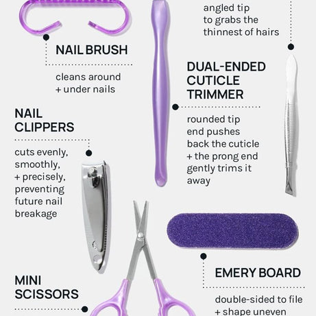 11 Pcs Set Clean Thick Hard Toenail Insert Nail Care Suction Dead Skin Removal Supplies Makeup Tools For Women