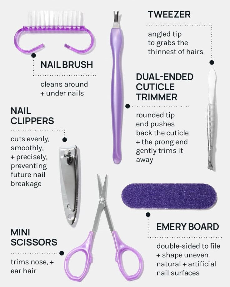 11 Pcs Set Clean Thick Hard Toenail Insert Nail Care Suction Dead Skin Removal Supplies Makeup Tools For Women