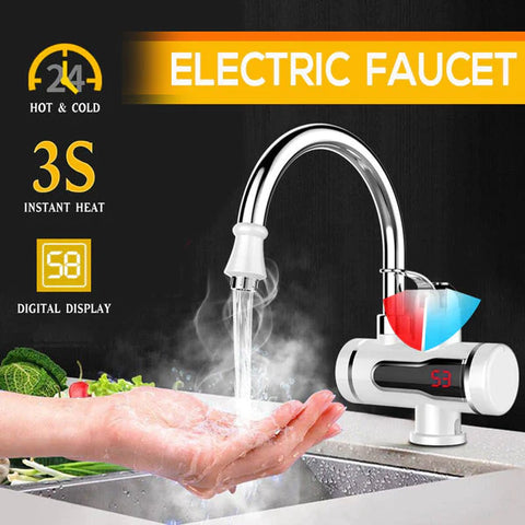 Tankless Electric Instant Tap Hot Water Heater Faucet For Kitchen Use