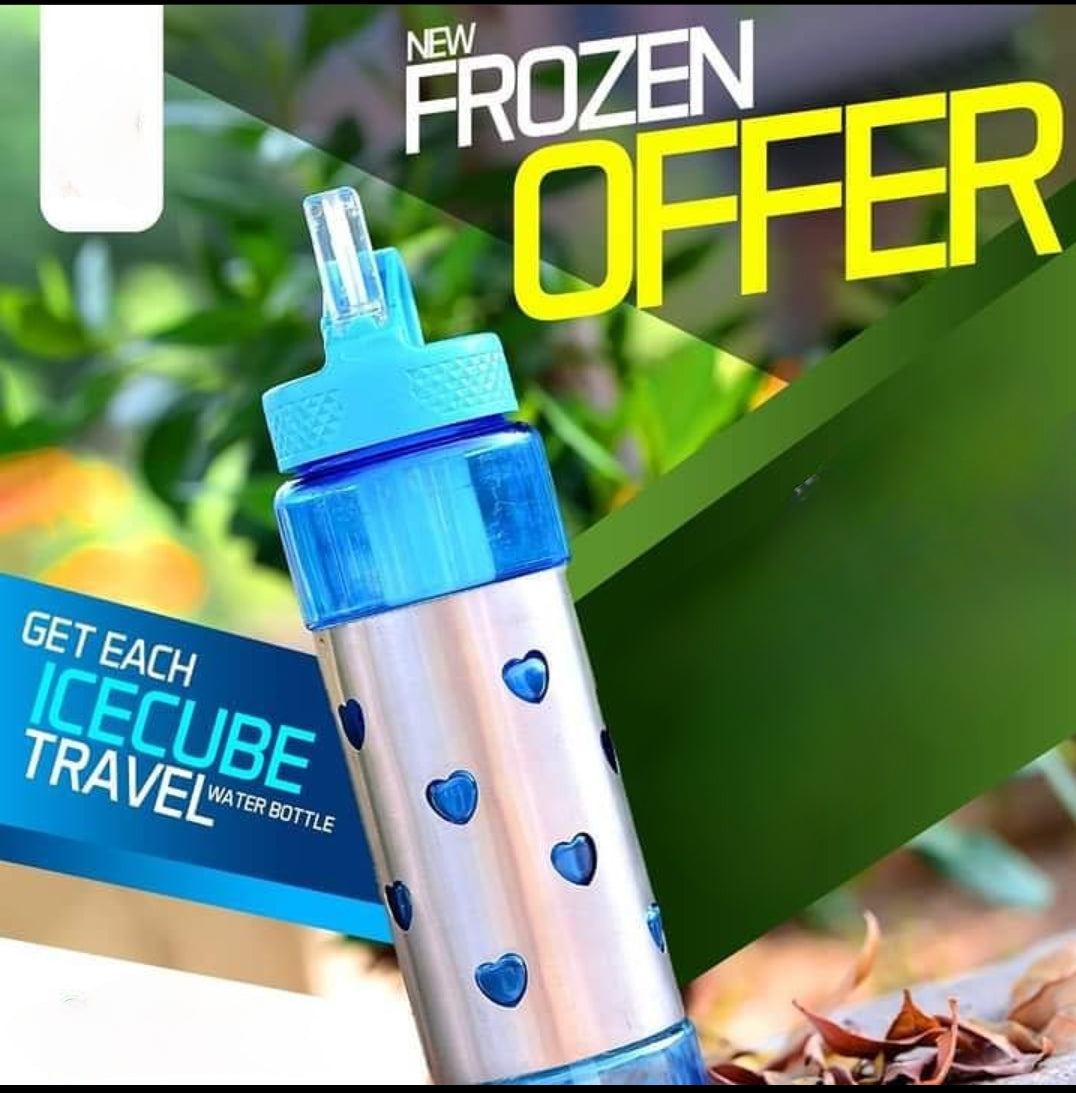 Steel Water Bottle With Ice Pack Inside For Travelling Home and Outdoor Use