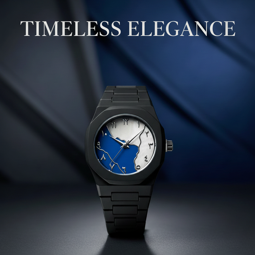 Black Classic Arabic Aura – Blue Marble Storm Edition