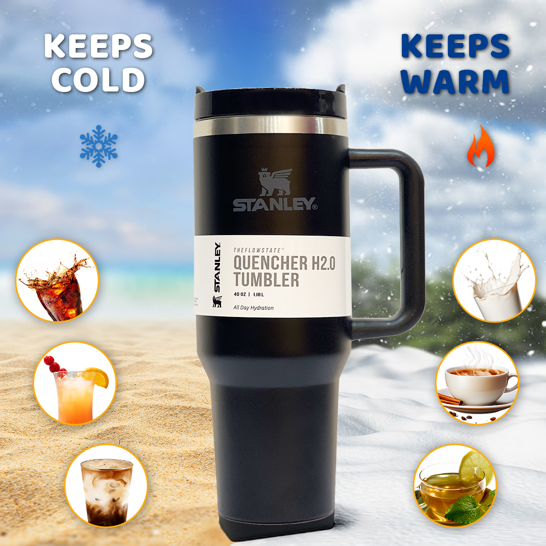 40oz STANLEY Stainless Steel Tumbler – 1200ml Leak-Proof Premium Travel Mug