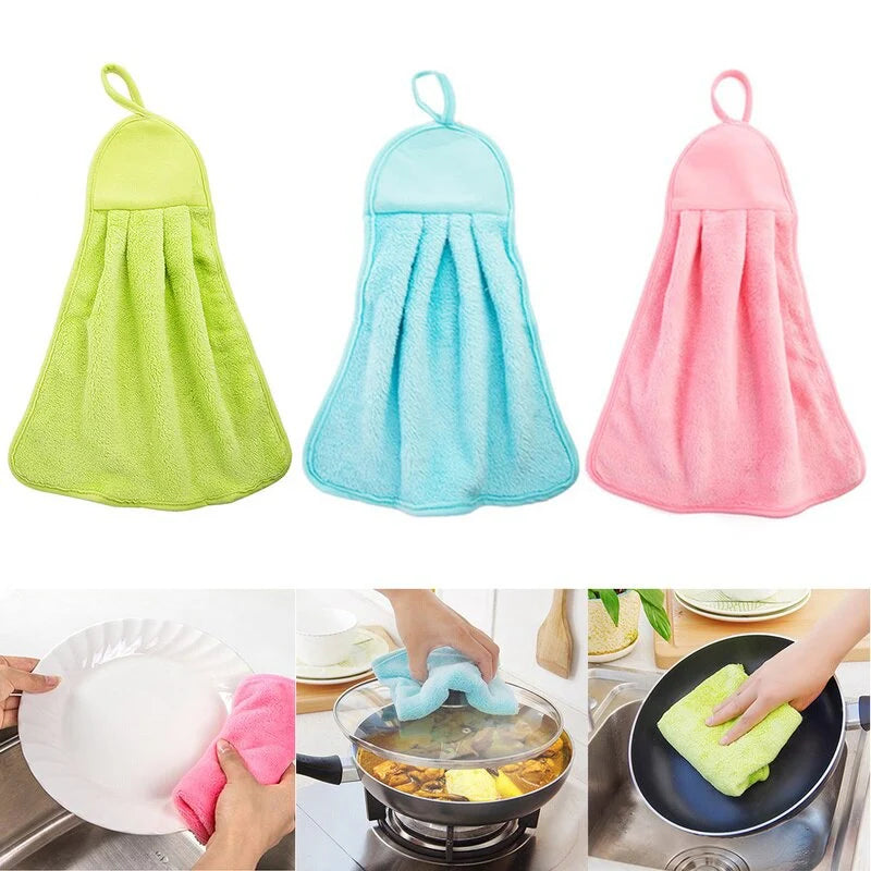 1Pc Hanging Microfiber Kitchen Hand Towel
