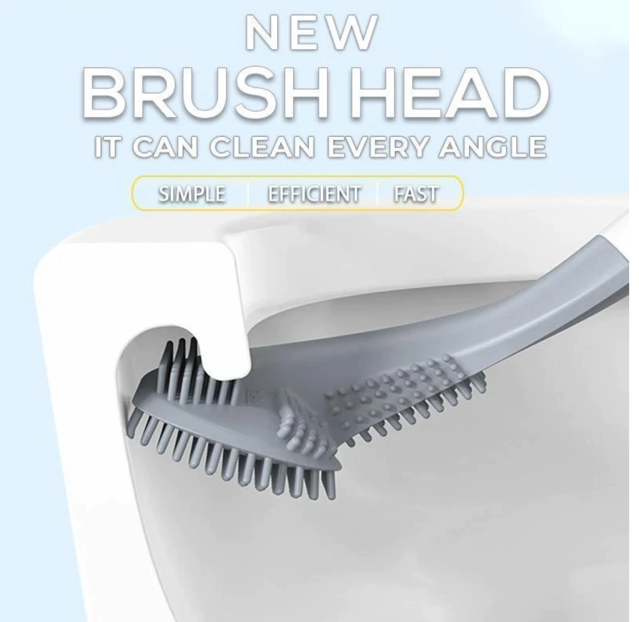 2 Golf Style Toilet Brush Bathroom Cleaning with High Quality Long Handle