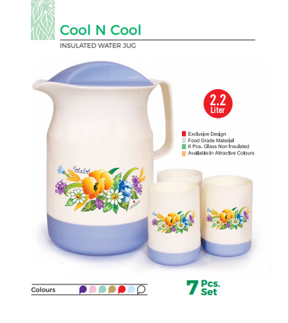 Premium Quality Prime Cool Water Jug With 6 Glass