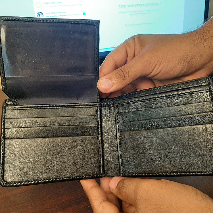 11.11 Sale Pure Sheep Leather Wallets for Men with 12 Pockets