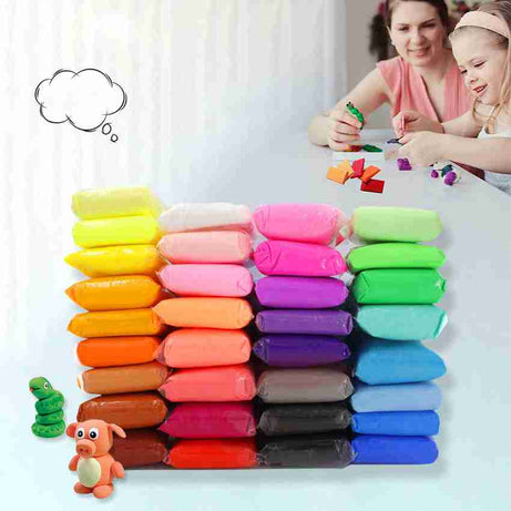 (Pack of 24) Multifunctional DIY Air Dried Super Lightweight Fomic Clays For Kids