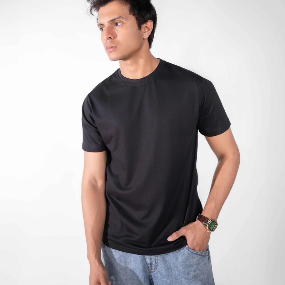 Jet Black Basic T-Shirt