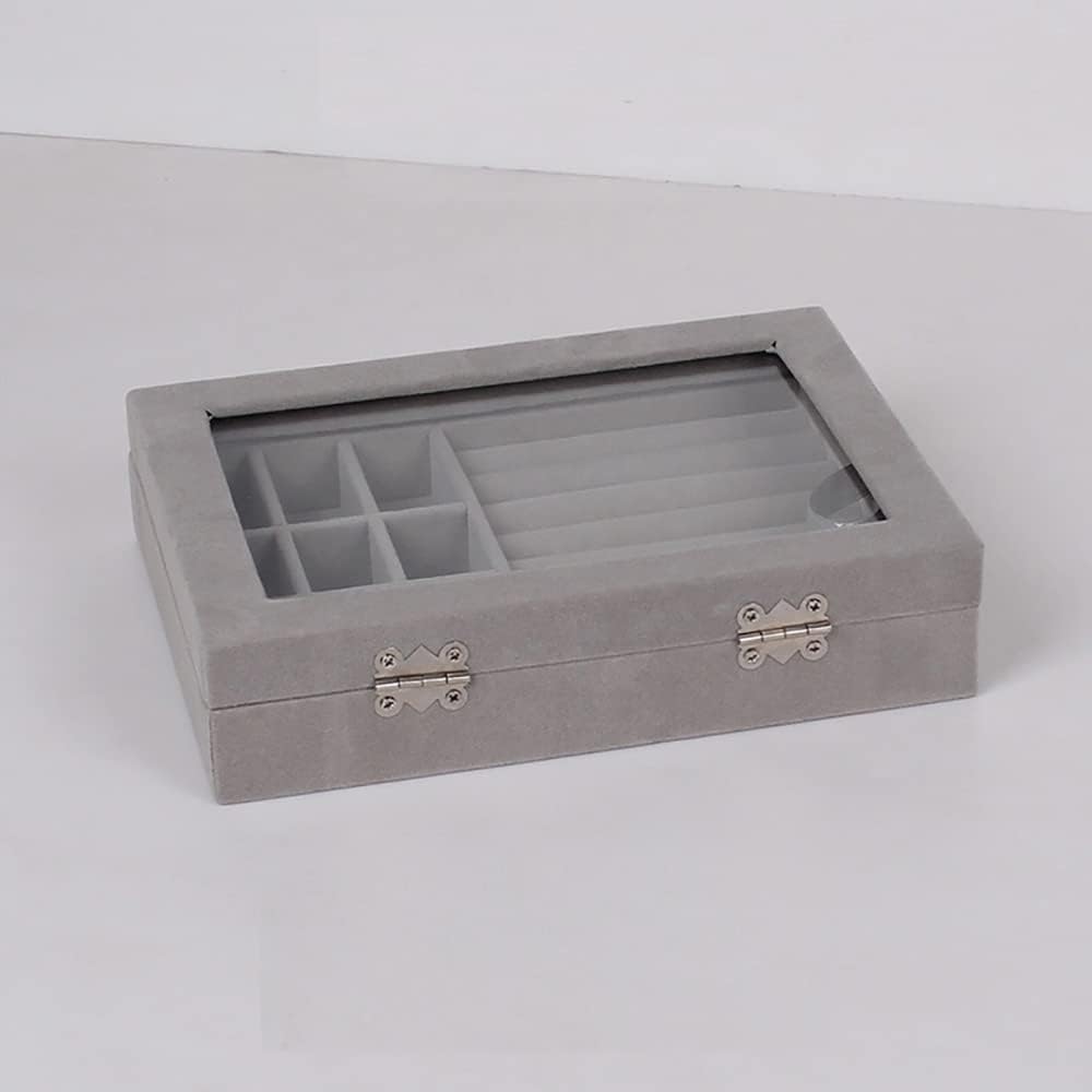 Fashion Portable Velvet Jewelry Ring Jewelry Display Organizer Box Tray Holder Earring Jewelry Storage Case Showcase