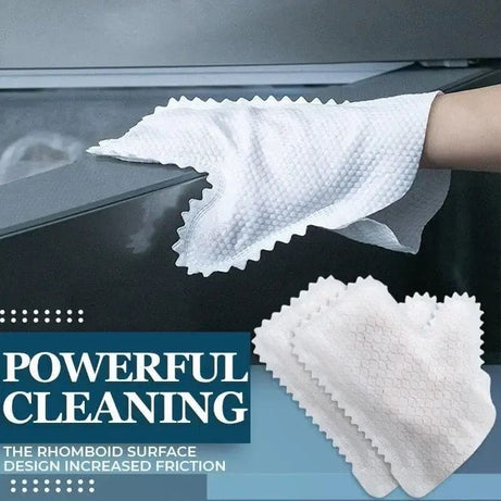 (Pack of 10) Reusable Dust Cleaning Non Woven Fish Scale Duster Household Kitchen Gloves Clean Tools