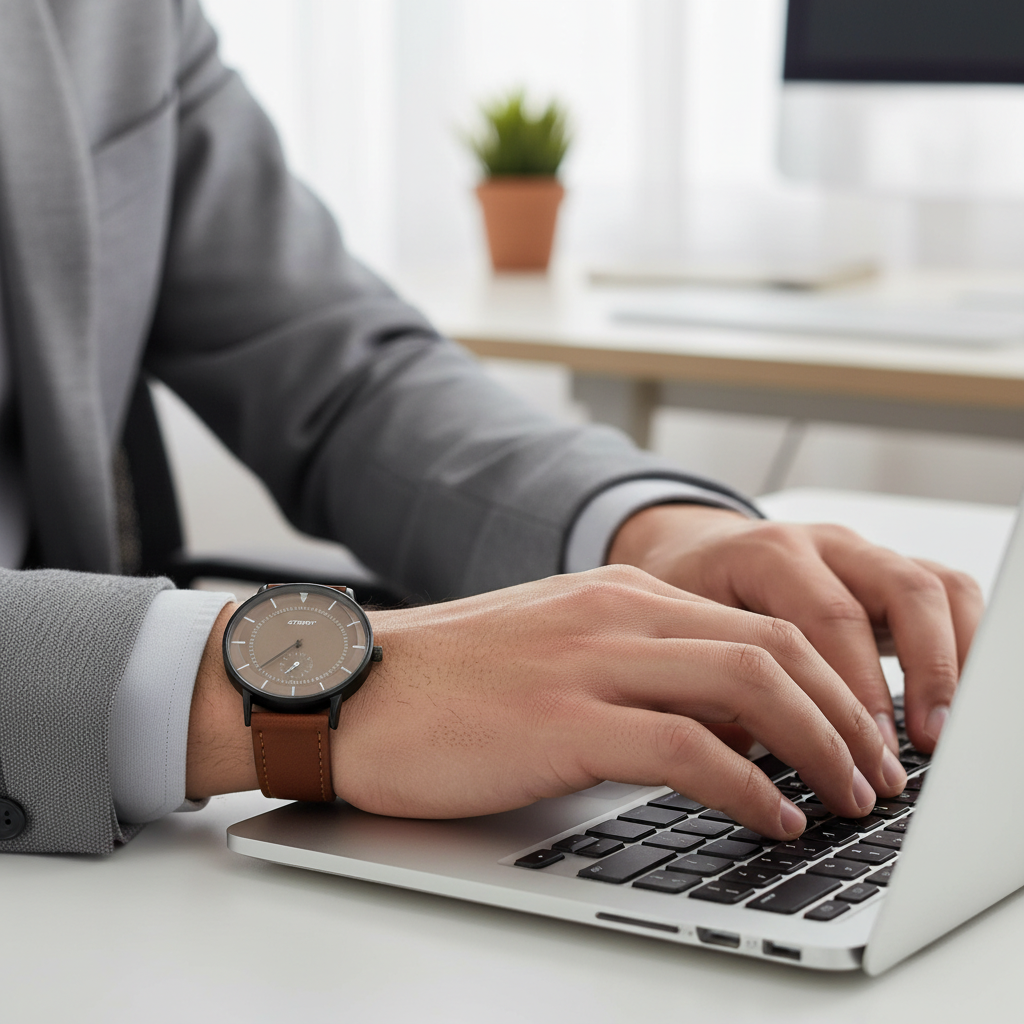 GearLine Dual Strap Deep Brown & Gray Men Watch