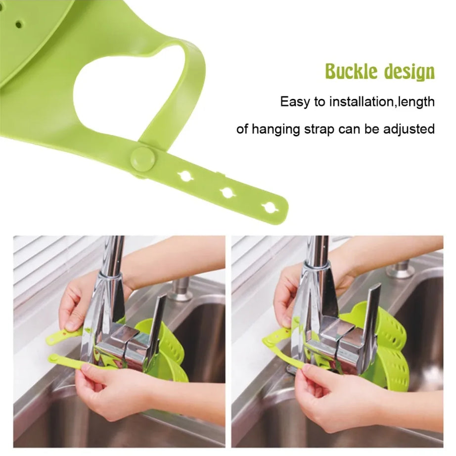 (Pack of 3) Kitchen Bathroom Sponge Soap Water Draining Hanging Plastic Holder Organizer
