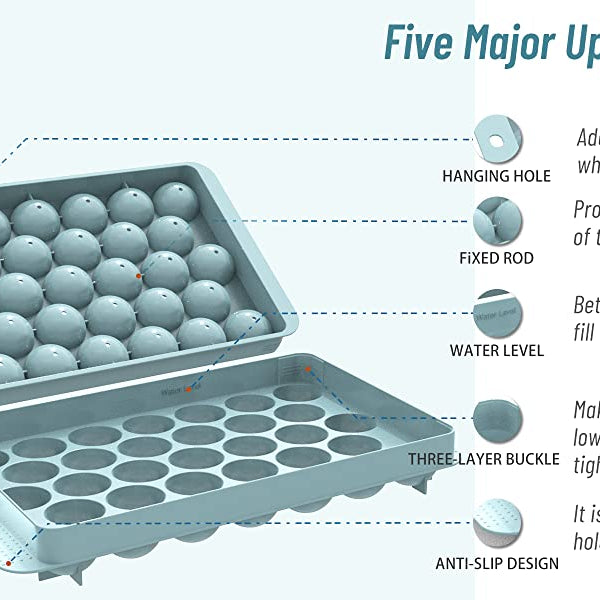 Buy 1 Get 1 Free Offer 2 Imported Round Balls Ice Cubes Tray for Slow-Melt and Prolonged Cooling