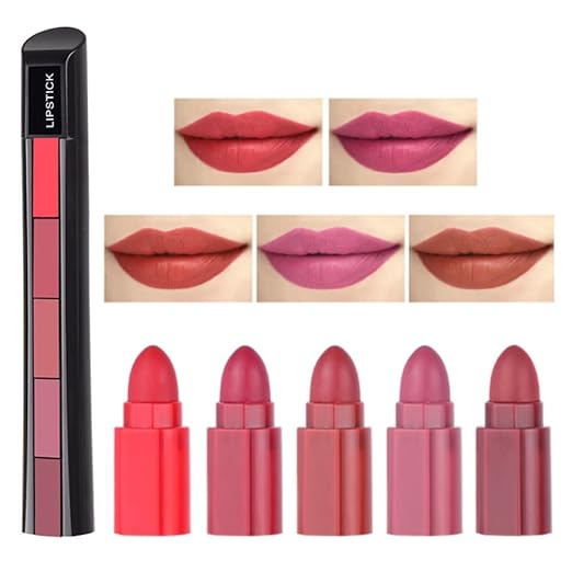 5 in 1 Huda Beauty Makeup Matte Lipsticks Shades For Women