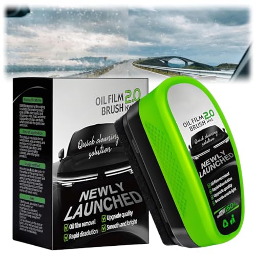 New Upgraded 2.0 Automotive Oil Film Cleaning Brush & Glass Polish – Buy 1 Get 1 FREE
