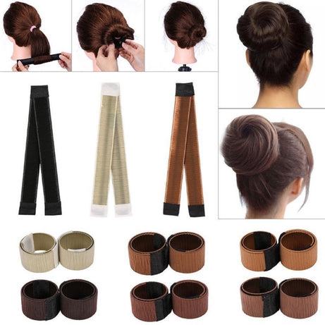(Pack Of 2) Beautiful French Braid Hair Ladies Bun Making Tool For Women