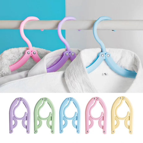 Buy 5 Get 5 Free Portable Folding Clothes Hangers with Slots 10 Pcs