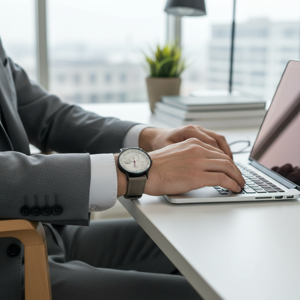 GearLine Dual Strap Navy Blue & Gray Men Watch