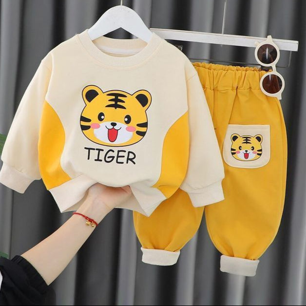 Tiger Printed Sweatshirt and Trouser for Kids