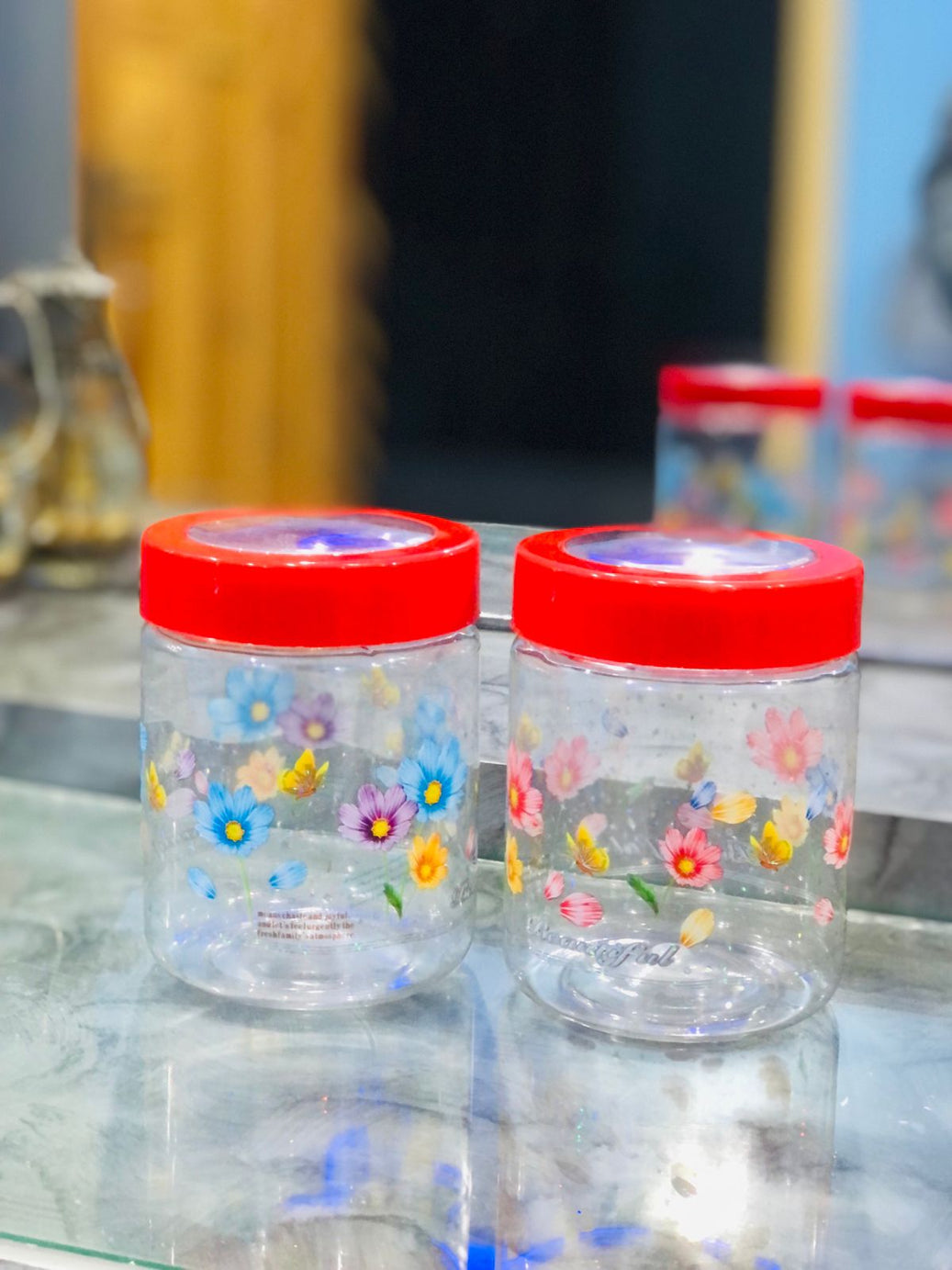 (Pack of 4) Plastic Mini Nimco Jar Storage Box For Home and Outdoor Use