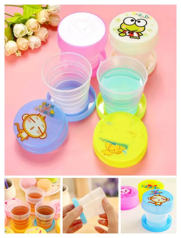 Portable Cartoon Magic Foldable Cup for Kids (1Pc)