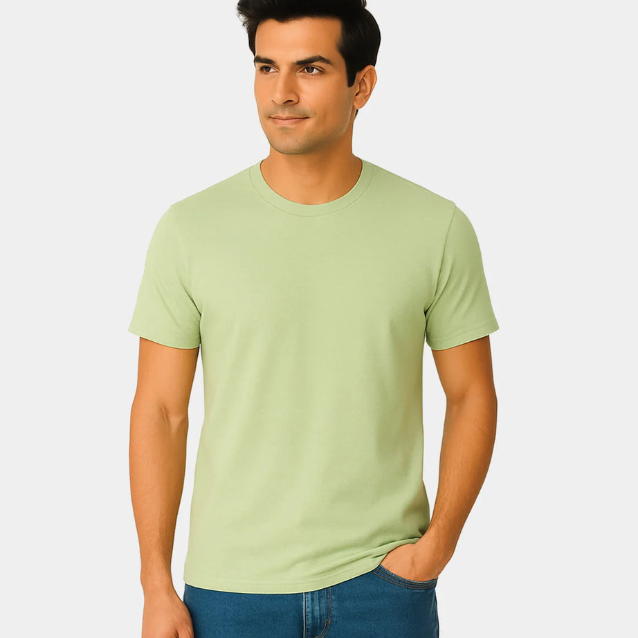 Pistachio Green Basic T-Shirt