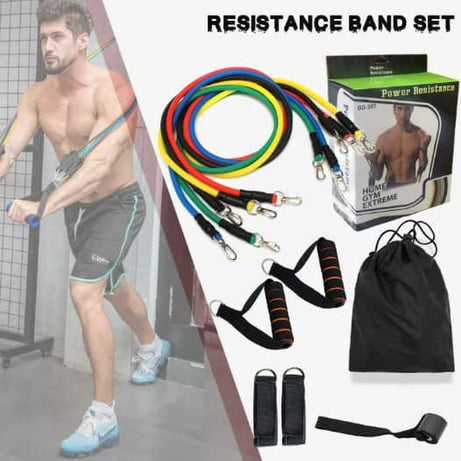 Mega Sale Offer - Imported 11PCS Power Exercise Resistance Fitness Band Rs 1499