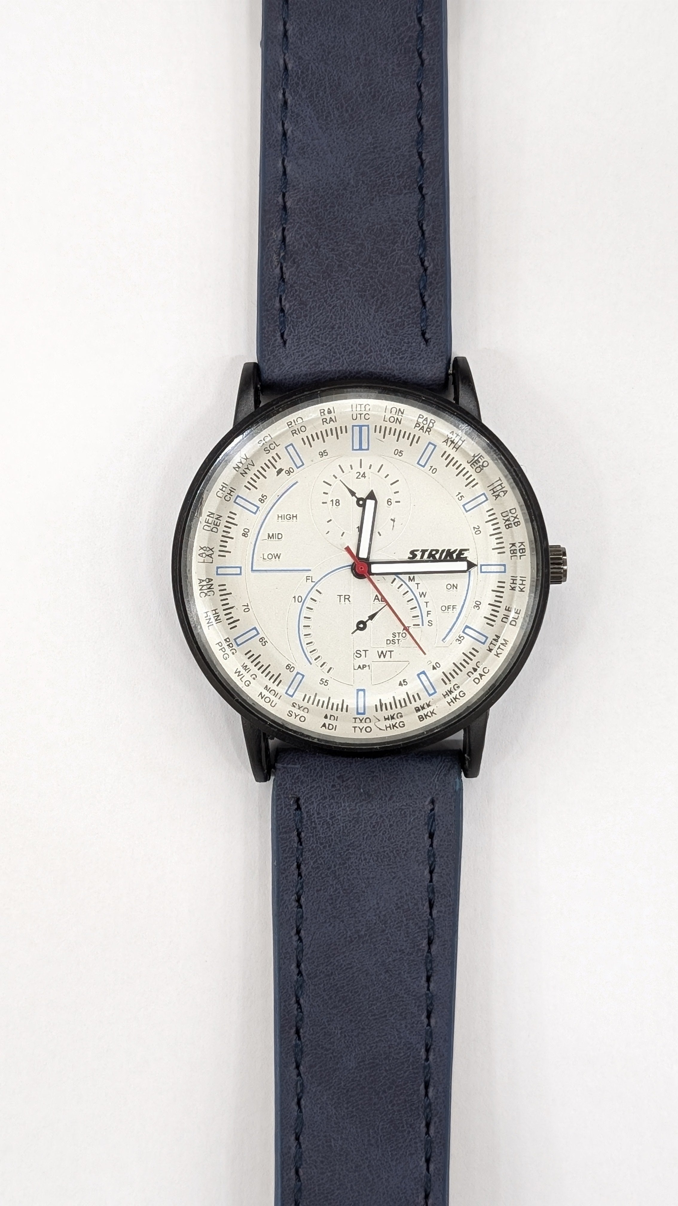 GearLine Dual Strap Navy Blue & Gray Men Watch