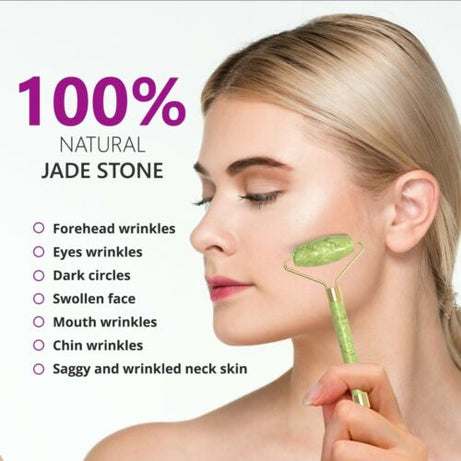 Buy 1 Get 1 Free Jade Roller for Face & Neck Roller Massager to Press Cream and Oil 2 Pcs | darvaza.pk