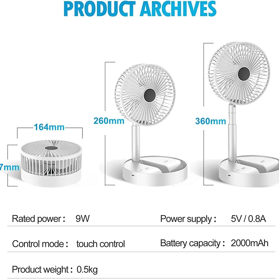Imported Portable Rechargeable Folding Fan Rs 3799