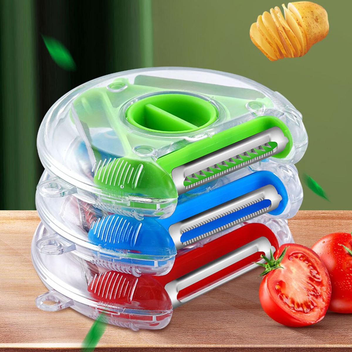 Trio Peeler Set Slicer Stainless Steel Peeler