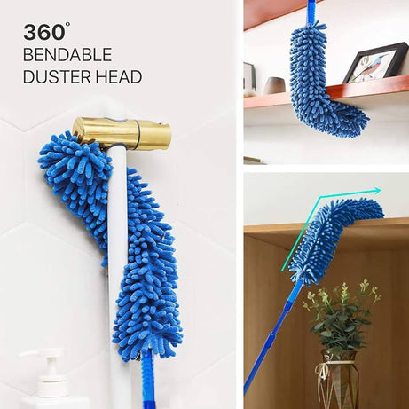 Stainless Flexible Duster For Fan Cleaning Mop With Extendable Long Rod