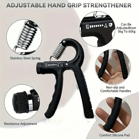 Buy 1 Get 1 Free Adjustable Hand Gripper Resistance Hand Muscle Trainer For Stronger Forearms Exerciser