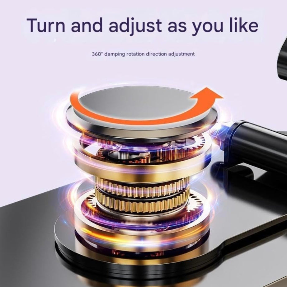 360° Rotating Heavy Metal Universal Mobile Stand with Anti-Slip Base for Desk and more – Foldable & Adjustable Holder